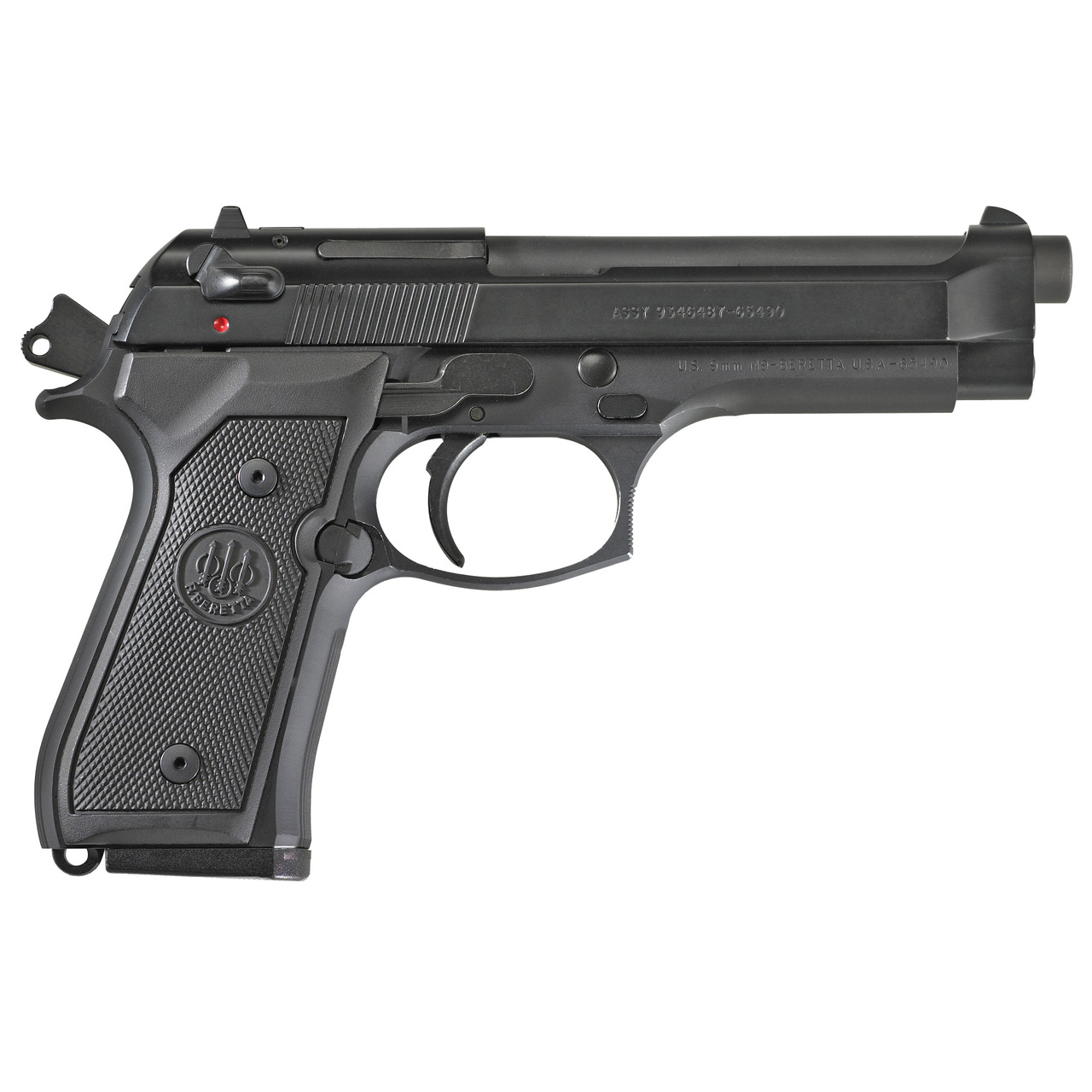BERETTA M9 9MM, CA Legal, 4.9″ Barrel; Blue Finish, Ambi safety, 10RD Mag