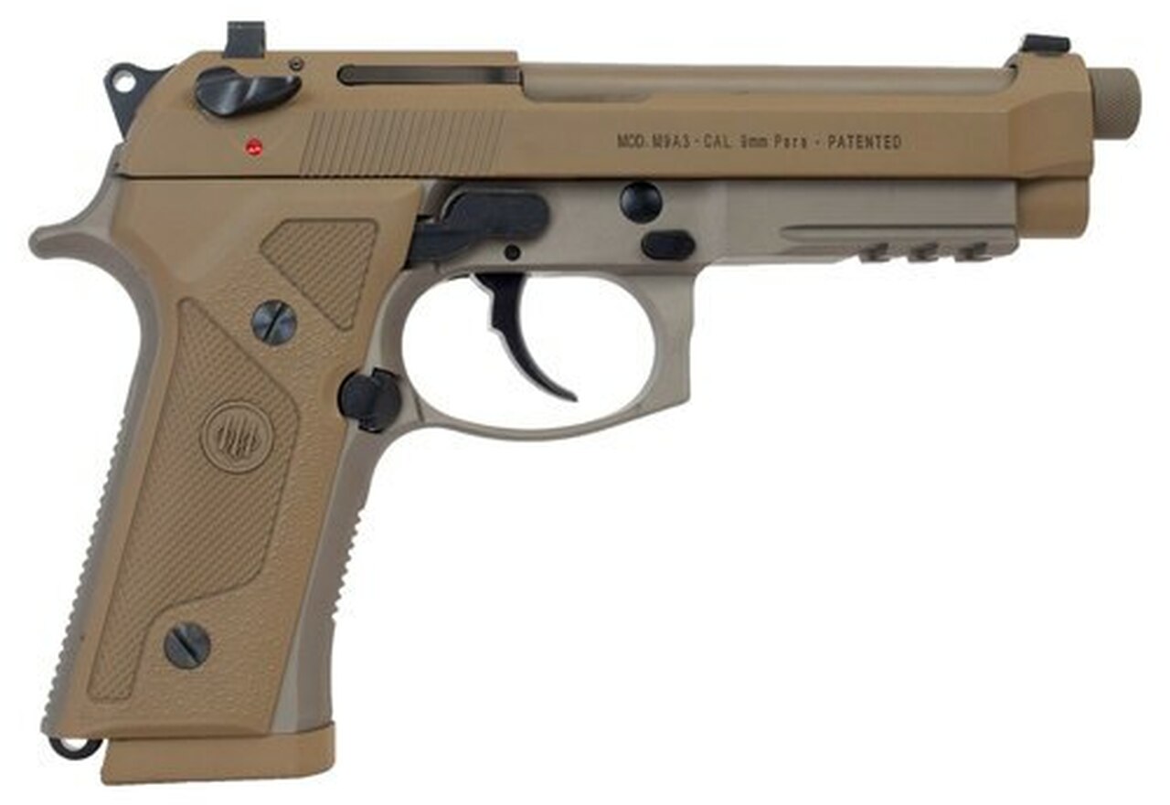 Beretta M9 Italy Type G Single/Double 9mm, 5″ Barrel, Flat Dark, 17rd