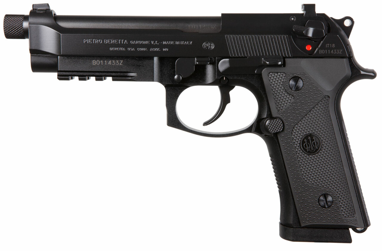 Beretta M9A3 9mm 5.2″ Threaded Barrel, Black, 3- 10rd Mags