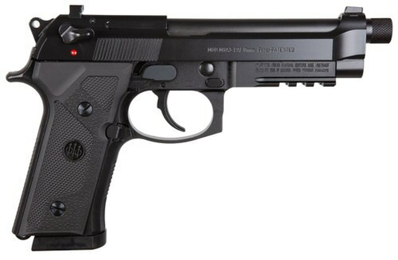 Beretta M9A3 Type G, Italy, 9mm, 5.2″ Threaded Barrel, 17rd, NS, Black