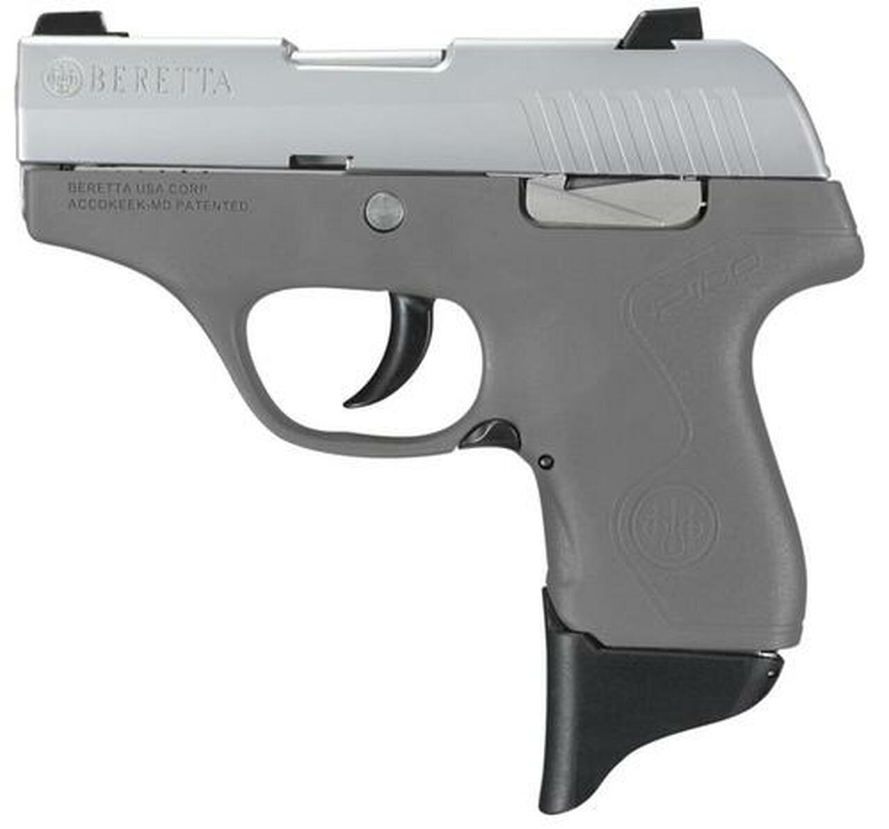Beretta Pico .380 ACP, 2.7″ Barrel, Fixed Sights, INOX Finish/Grey Polymer Frame