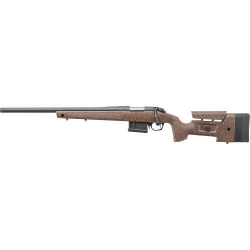 Bergara B-14 Series HMR Left Handed 7mm PRC, 24″ Threaded Barrel, Black/Tan HMR Synthetic Stock, 5rd
