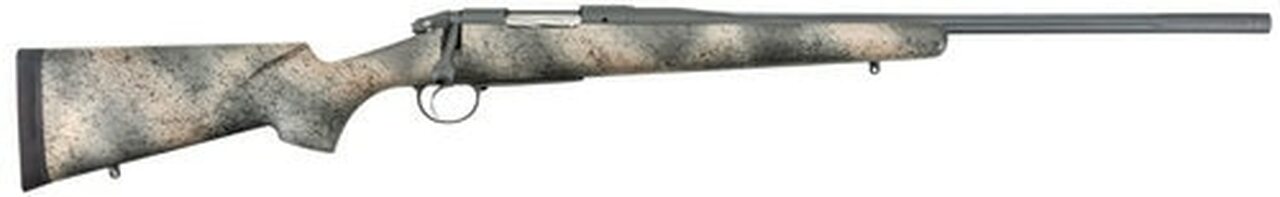 Bergara Premier Highlander 6.5 Creedmoor, 24″ Barrel, Fiberglass Camo Stock, Stainless Cerakote, 4rd