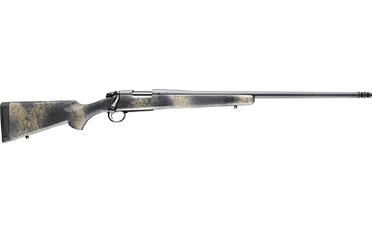 Bergara Rifles B-14 Wilderness Ridge 6.5 PRC 2+1 24″ Woodland Camo Soft Touch Fixed American Style Synthetic Stock Gray Cerakote Right Hand Threaded Barrel Omni Muzzle Brake