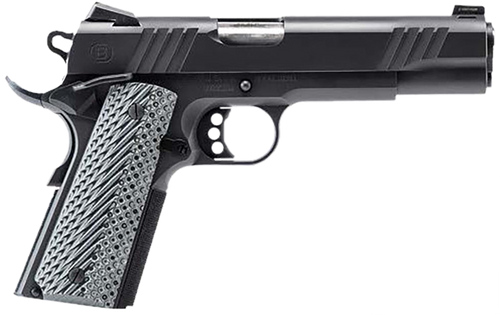 Bersa B1911 45 ACP, 5″ Barrel, Black, Gray VZ Grip, 8rd