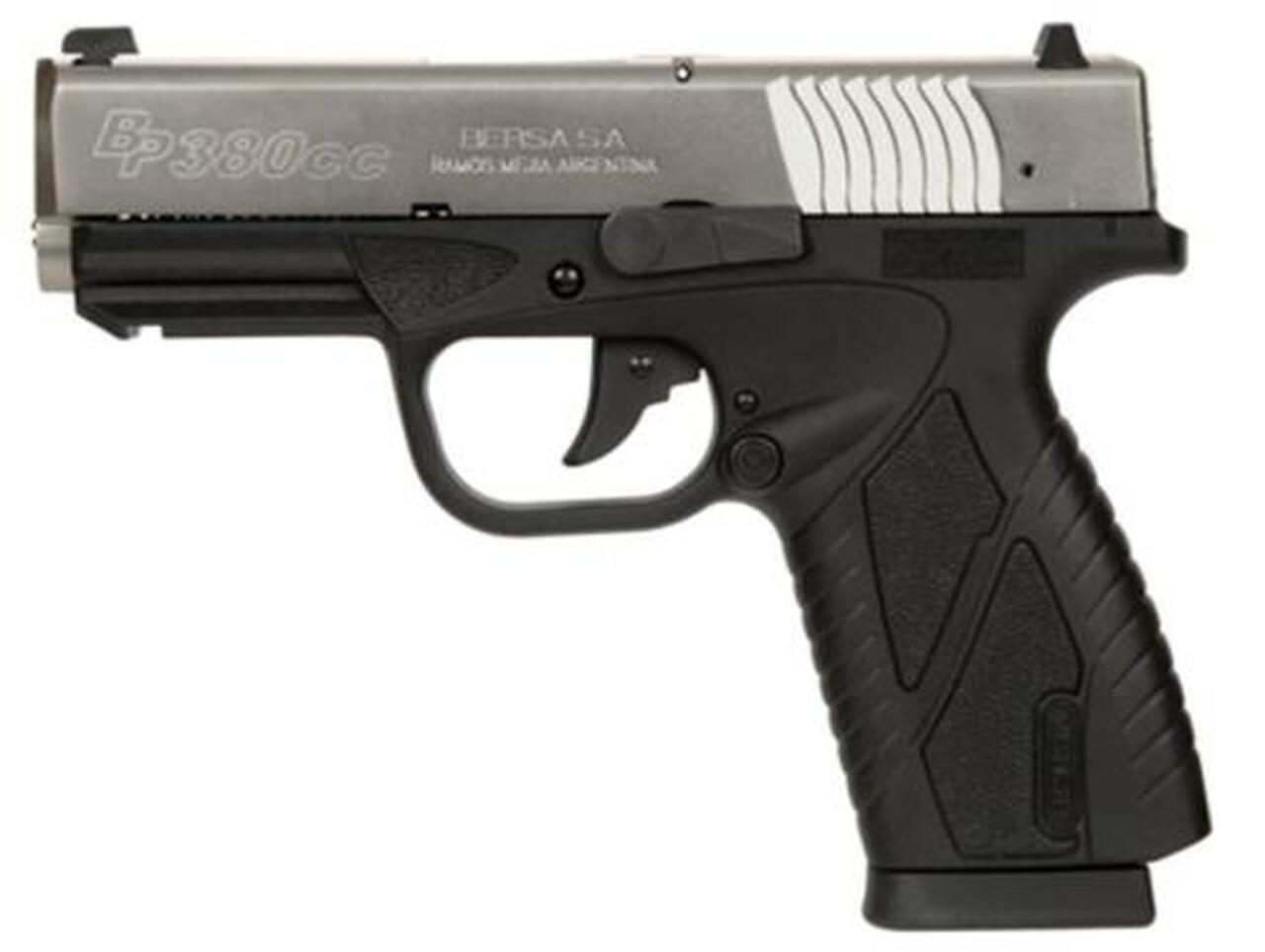 Bersa BP380CC .380 ACP, 3.3″, 8rd, Nickel Slide