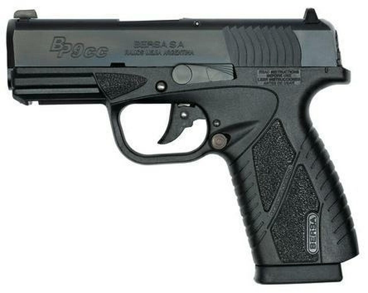 Bersa BPCC Conceal Carry 9MM 3″ Barrel, Rail & 2x 8 Rd Mags