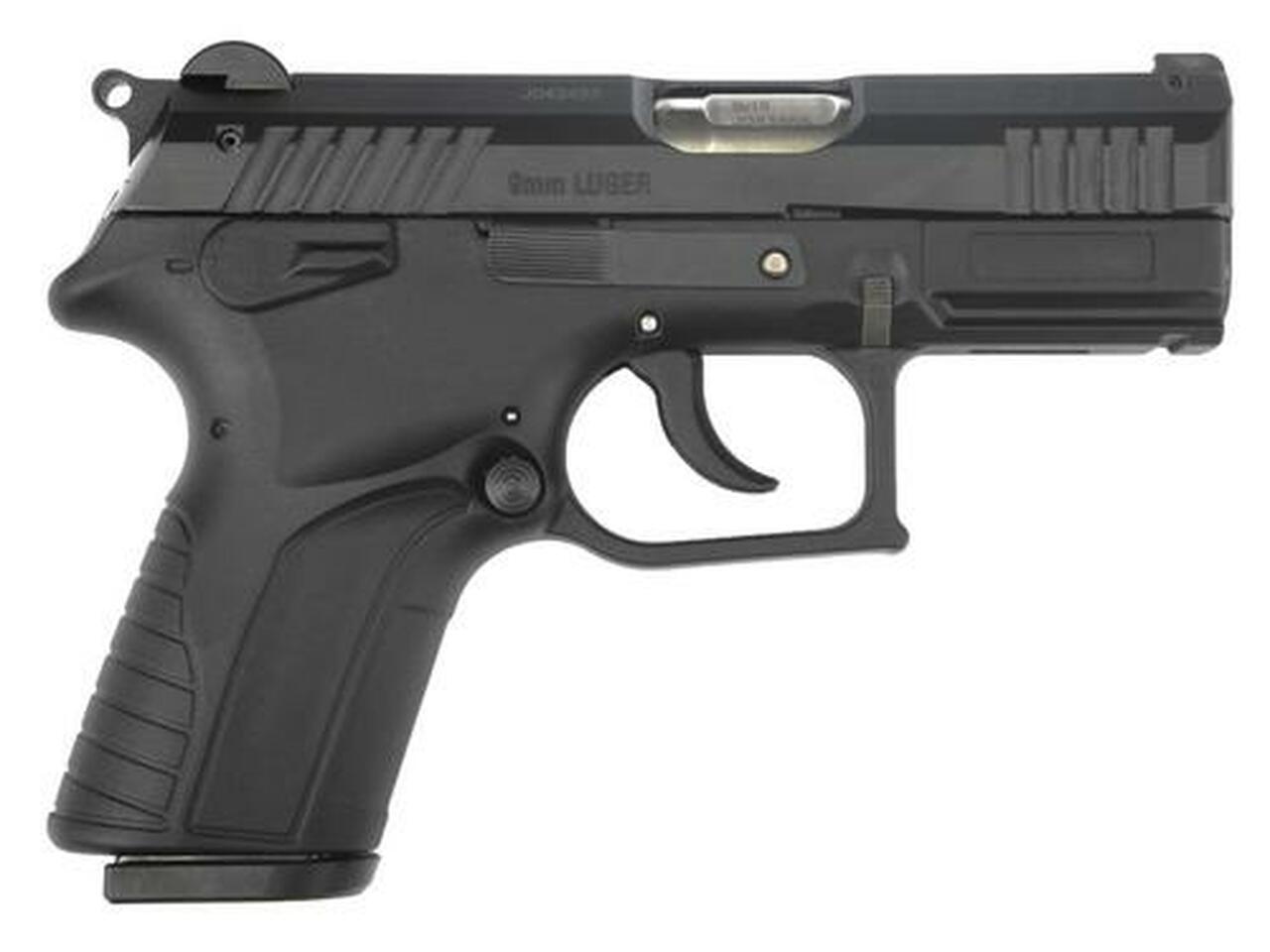 Bersa S/D 9mm 3.4″ Barrel, Black Polymer Grip Black Pistol Stainless barrel, 12rd