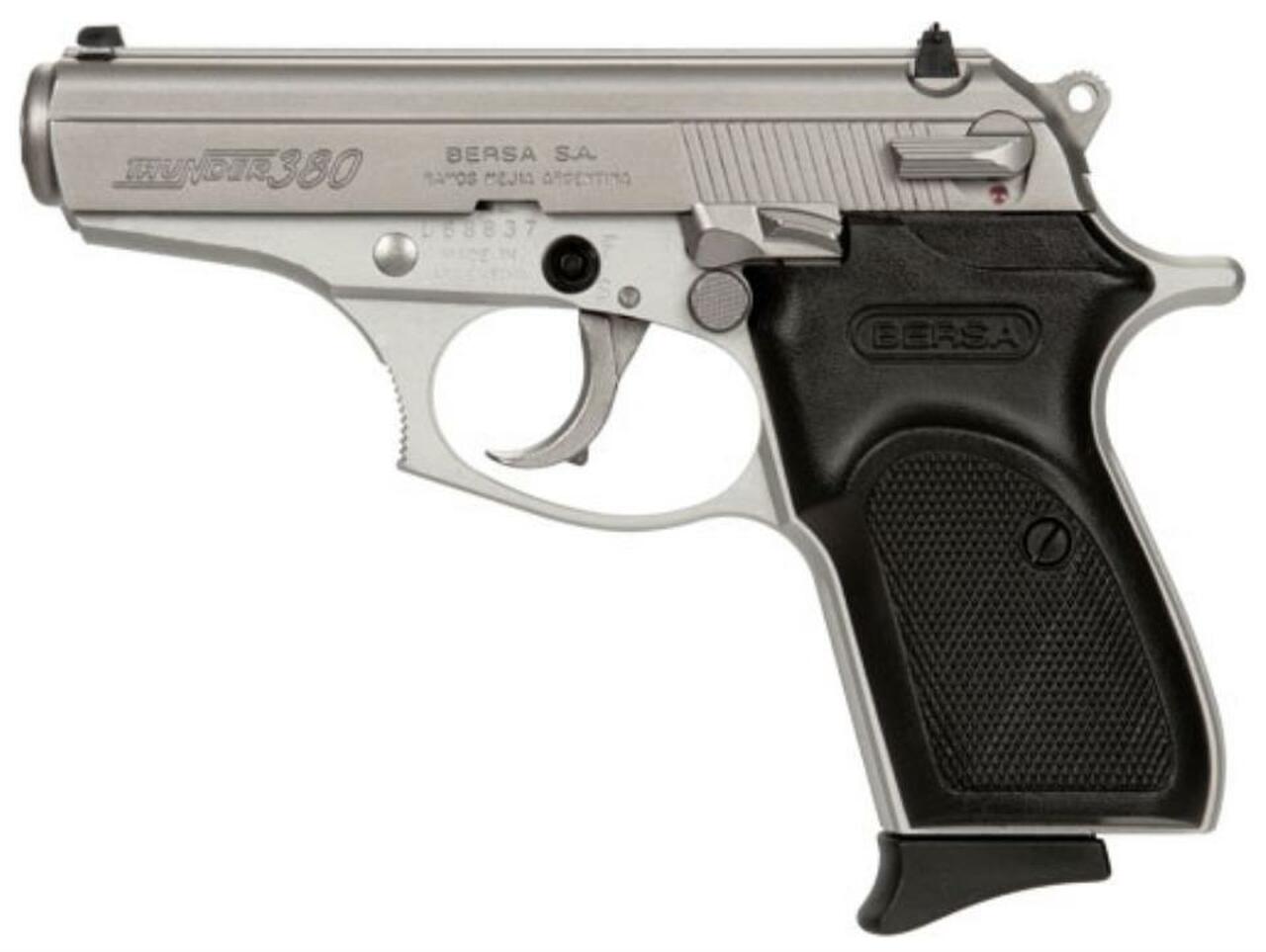 Bersa Thunder .380 ACP, 3.5″ Barrel, Nickel, Lite, 8rd, DA