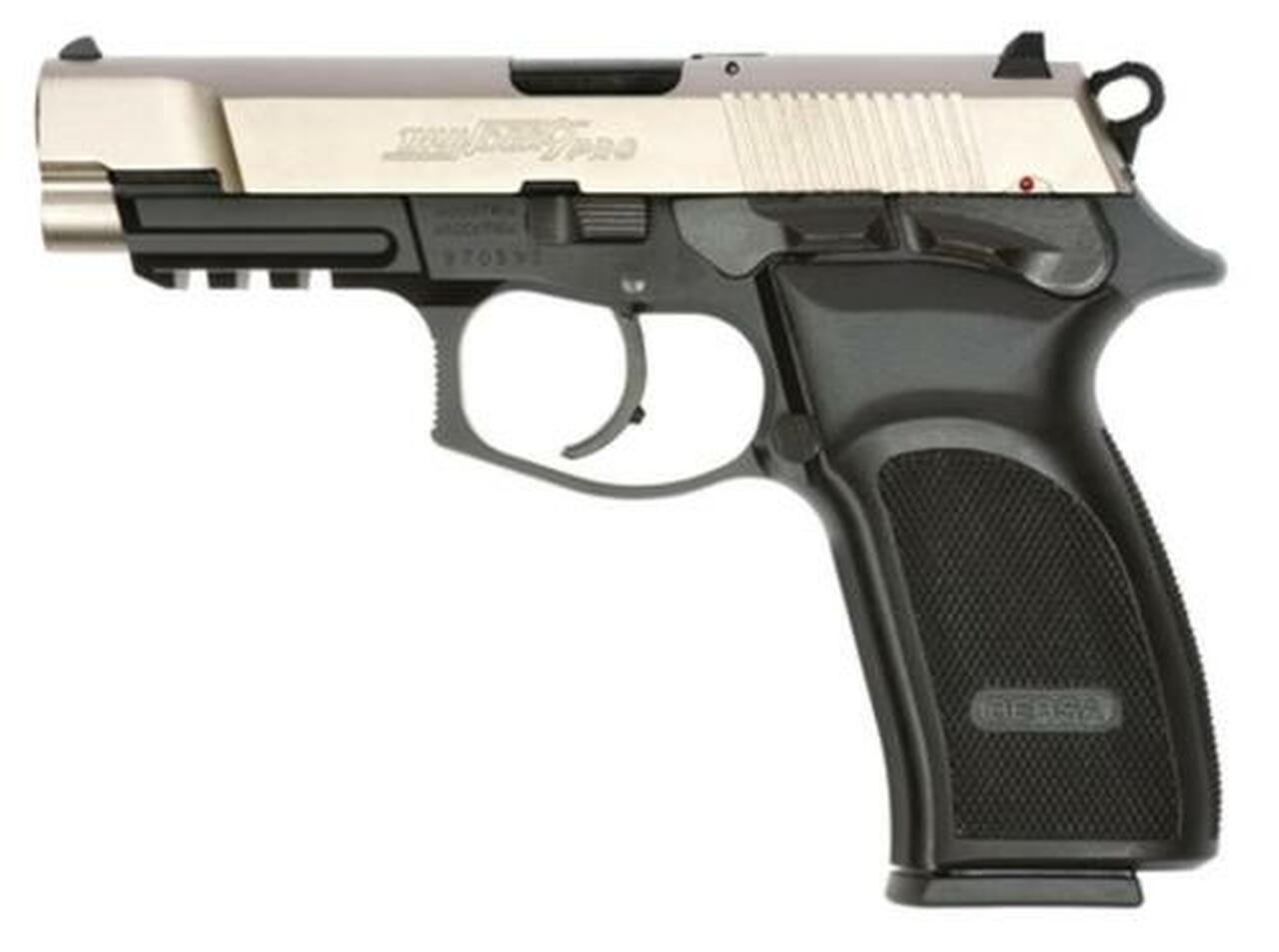 Bersa Thunder Pro DA/SA HC 9mm 4.25″ Barrel, Poly Grip Black /Nickel, 17rd
