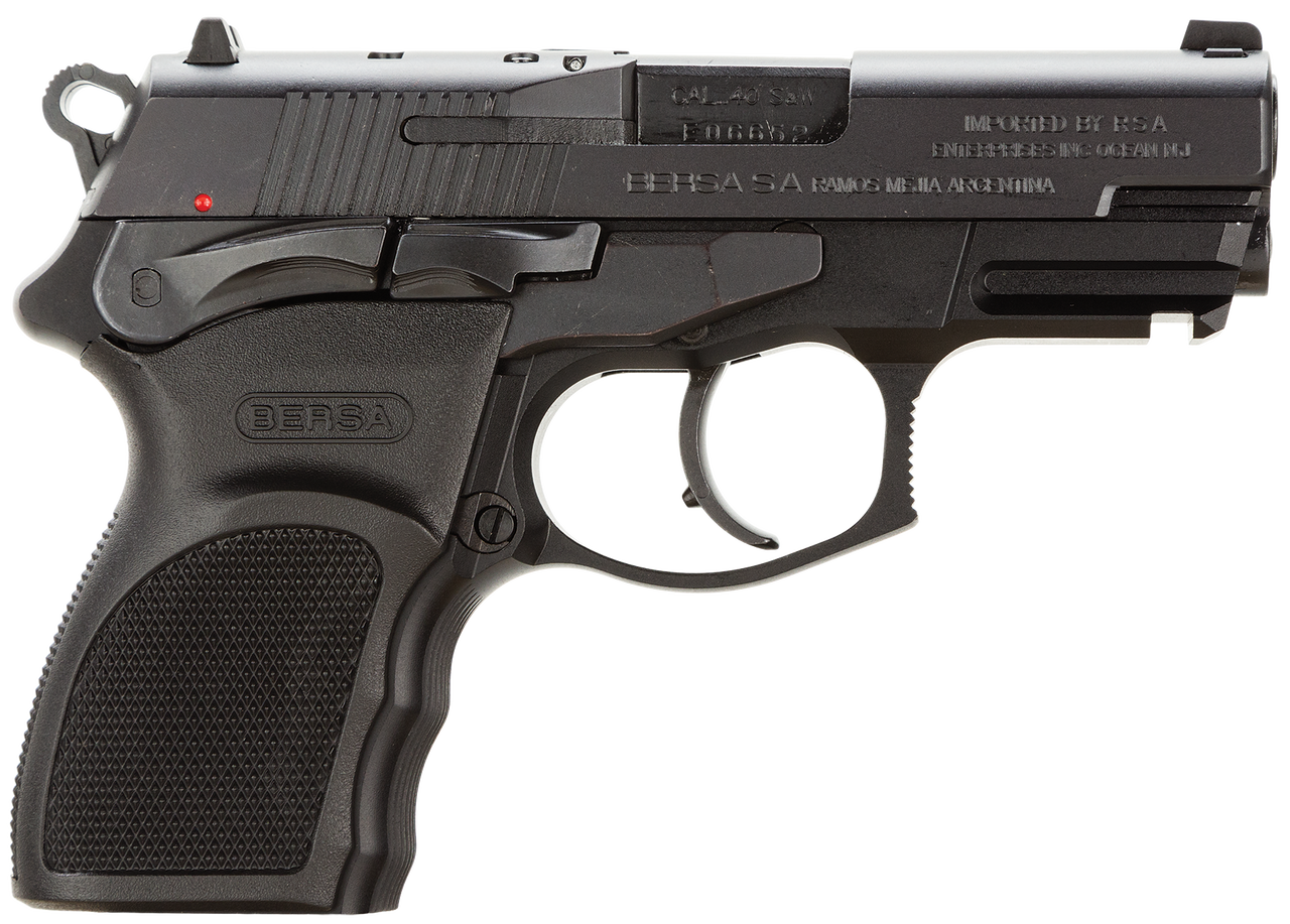 Bersa Thunder Pro Ultra Compact .40 Smith & Wesson 3.6 Inch Barrel Matte Finish Black Polymer Grips 10 Rounds