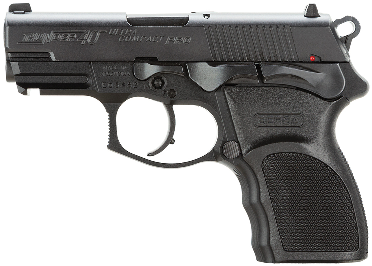 Bersa Thunder Pro Ultra Compact .40 Smith & Wesson 3.6 Inch Barrel Matte Finish Black Polymer Grips 10 Rounds