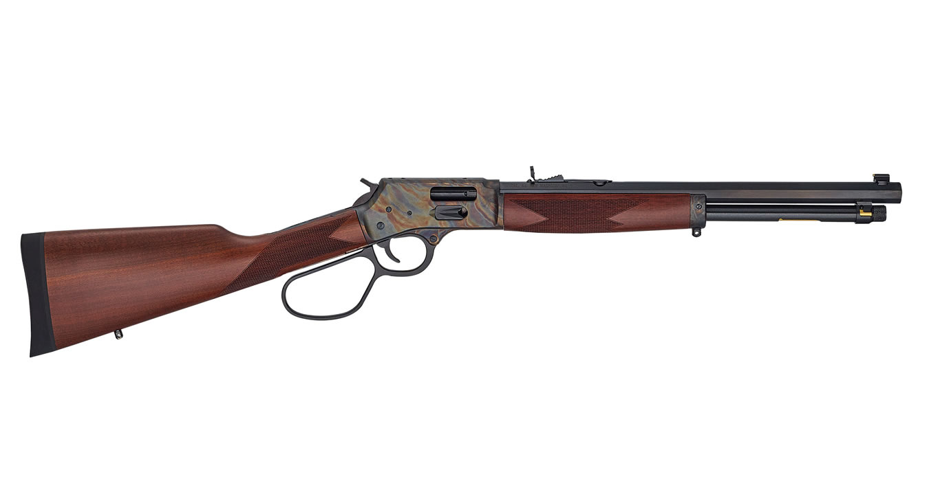 Big Boy 357 Mag Lever Action Side Gate Carbine with Color Case Hardened Finish