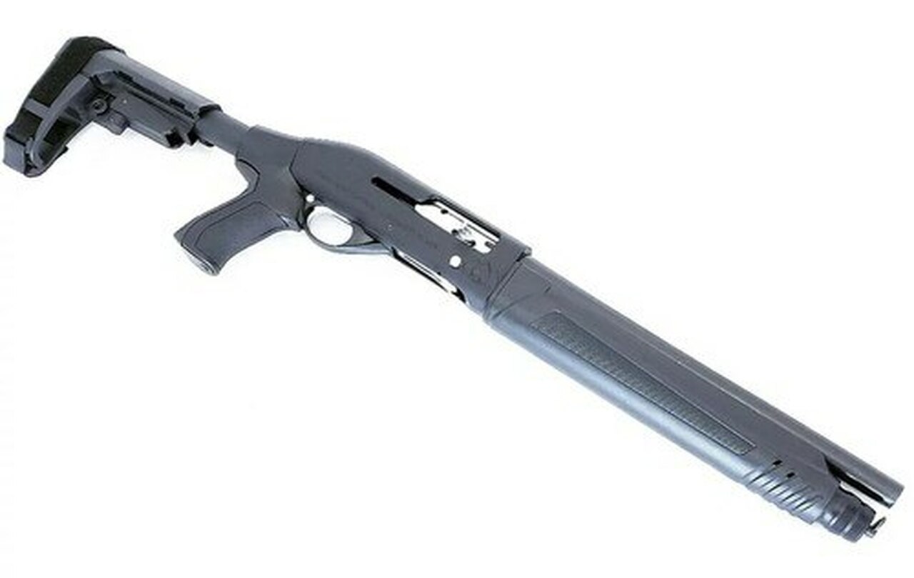 Black Aces Tactical Pro Series S Semi-Auto 12 Ga, 14″ Barrel, SBA3 Brace, Black, 4rd
