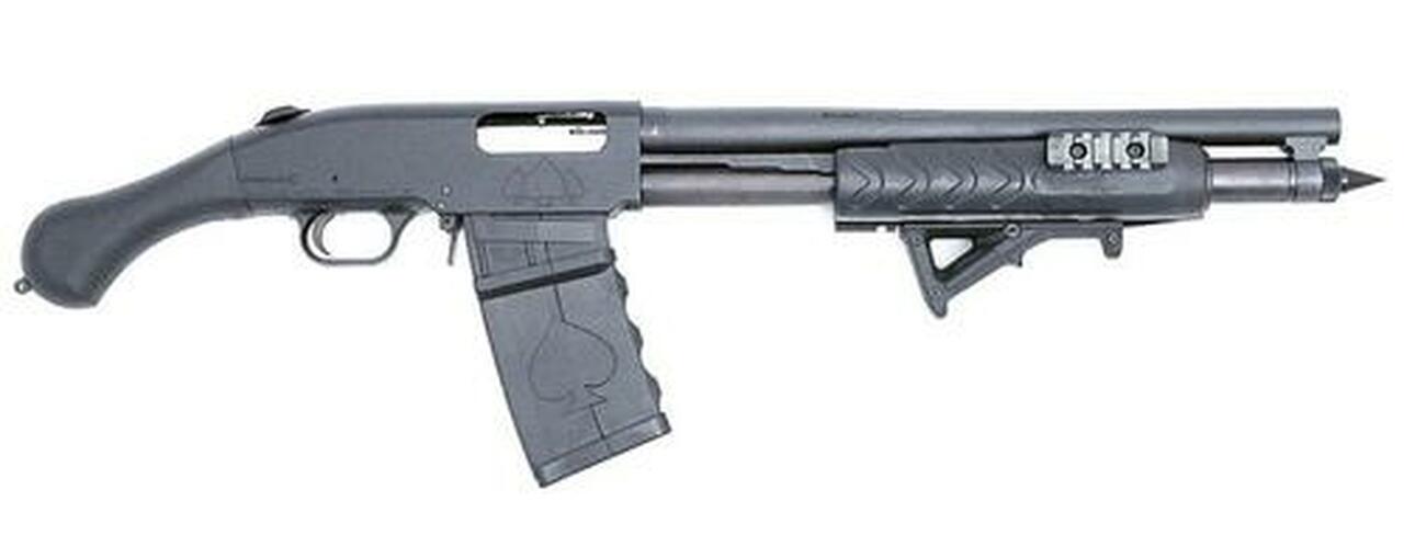 Black Aces Tactical Shockwave, Mag Fed 12g, 15″, Tri-Rail Forend, Mag Tube Spike, 5rd Detachable Mag
