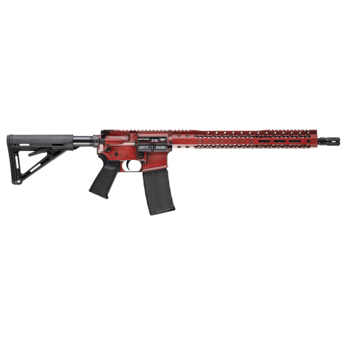Black Rain AR-15 223 Rem/5.56.45mm, 16″ Barrel, Red Battleworn “We The People”, 30rd