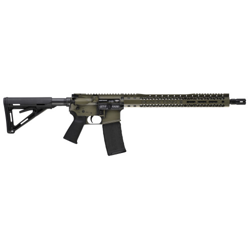 Black Rain AR-15 223 Rem/5.56x45mm, 16″ Barrel, Bazooka Green Battleworn “We The People”, 30rd