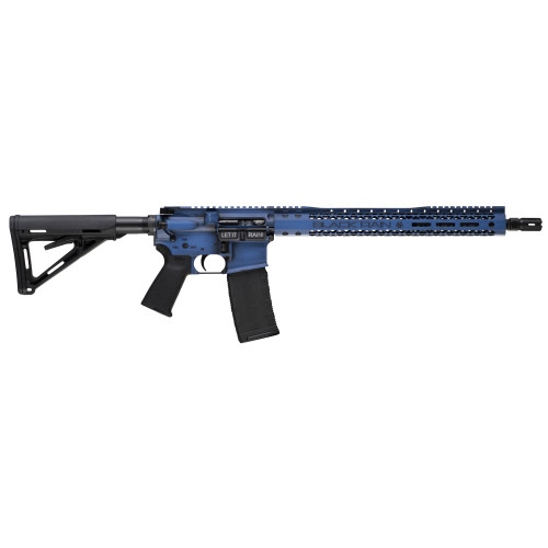 Black Rain AR-15 223 Rem/5.56x45mm, 16″ Barrel, Blue Battleworn “We The People”, 30rd