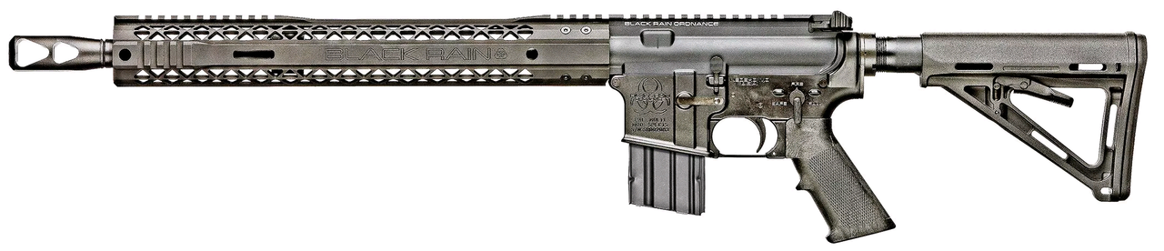 Black Rain Carnivore 450 Bushmaster, 16″ Barrel, MOE Stock, OD Green Cerakote, 10rd