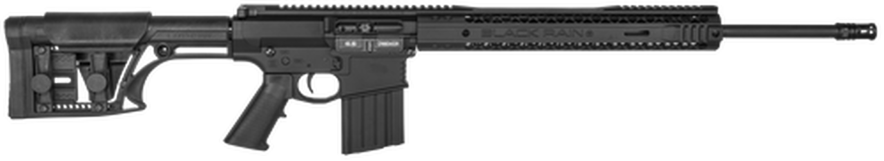 Black Rain Fallout10 6.5 Creedmoor, 22″ Barrel, Luth-AR MBA-1 Black Stock, Hardcoat Anodized/Nitride, 10rd