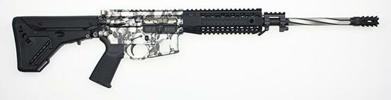 Black Rain Ordnance AR-15 223 16″ SS FLUTED BARREL, SILVER SKULLS FINISH