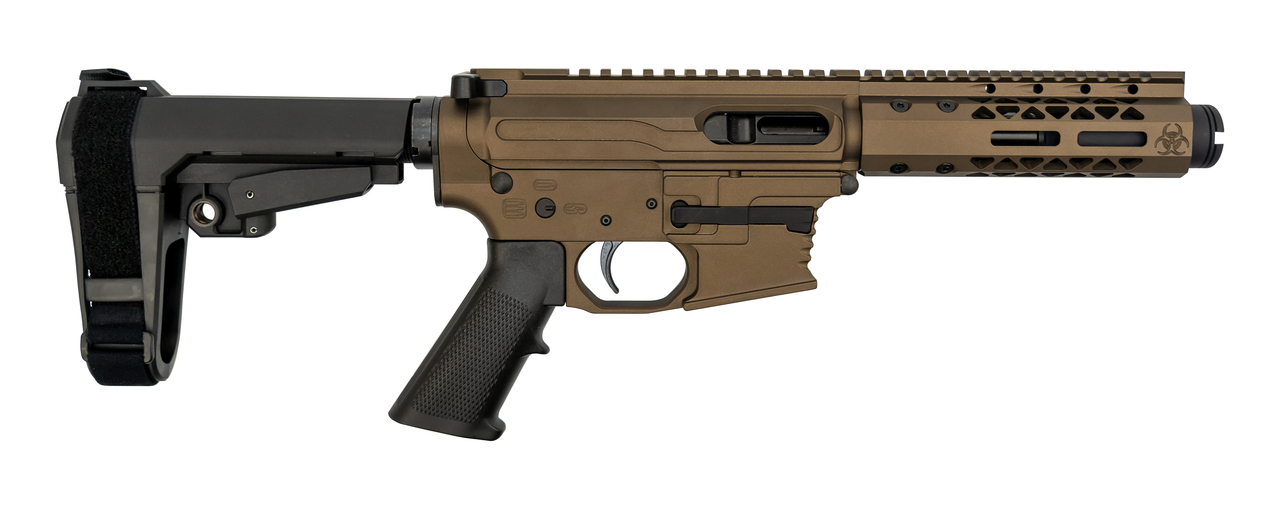 Black Rain Ordnance Fallout CQB 9mm, 4″ Barrel, SBA3, Bronze Cerakote, 30rd