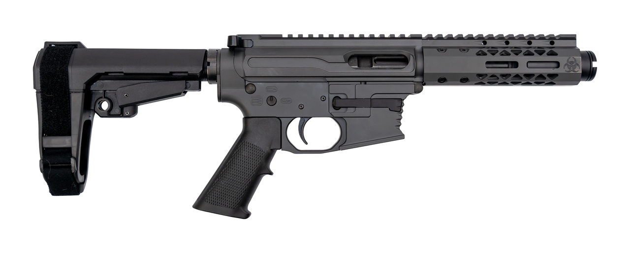 Black Rain Ordnance Fallout CQB 9mm, 4″ Barrel, SBA3, Smoke Cerakote, 30rd
