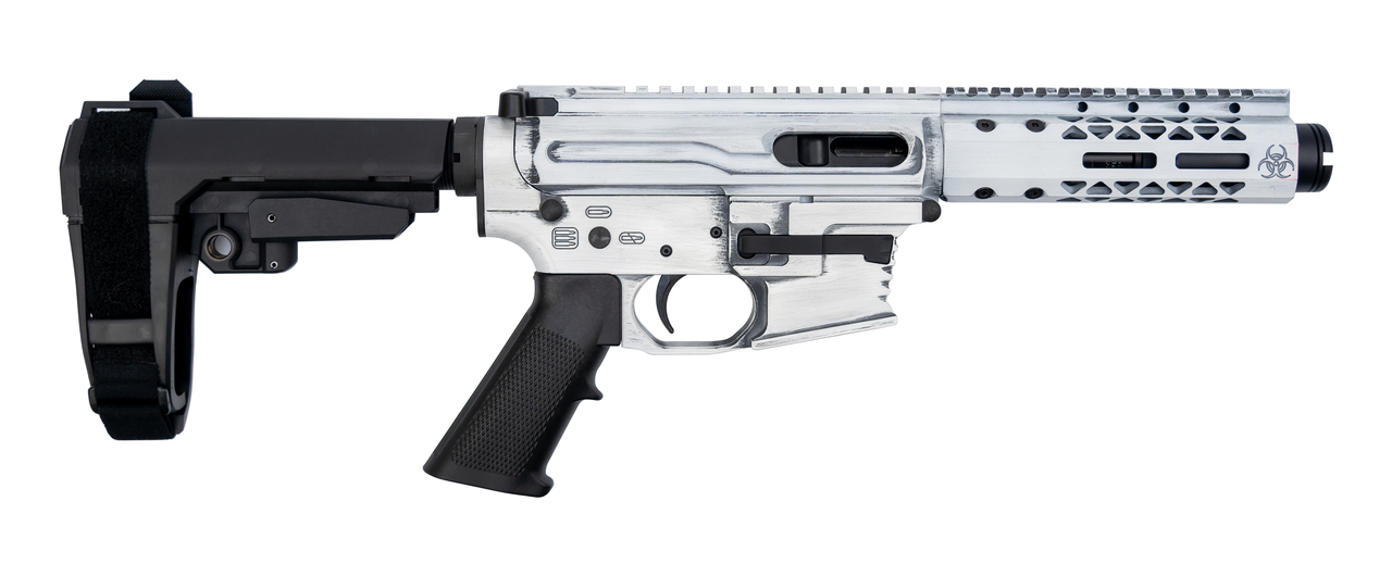 Black Rain Ordnance Fallout CQB 9mm, 4″ Barrel, SBA3, White Cerakote, 30rd