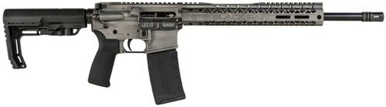 Black Rain Ordnance Fusion, 5.56/.223, 16″ Barrel, 6-Pos MFT Stock, Titanium Battleworn, 30rd
