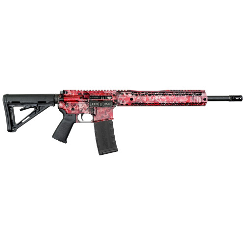 Black Rain Ordnance Spec+ 223 Remington/5.56x45mm, 16″ Barrel, Red Skulls, M-Lok Handguard, 30rd