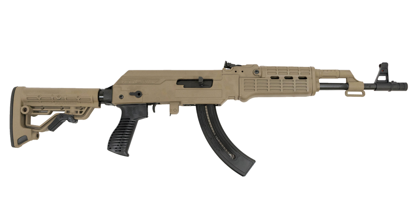 Blaze-47 22LR AK-Style Semi-Auto Rimfire Rifle with 16.5 Inch Barrel and FDE Syn