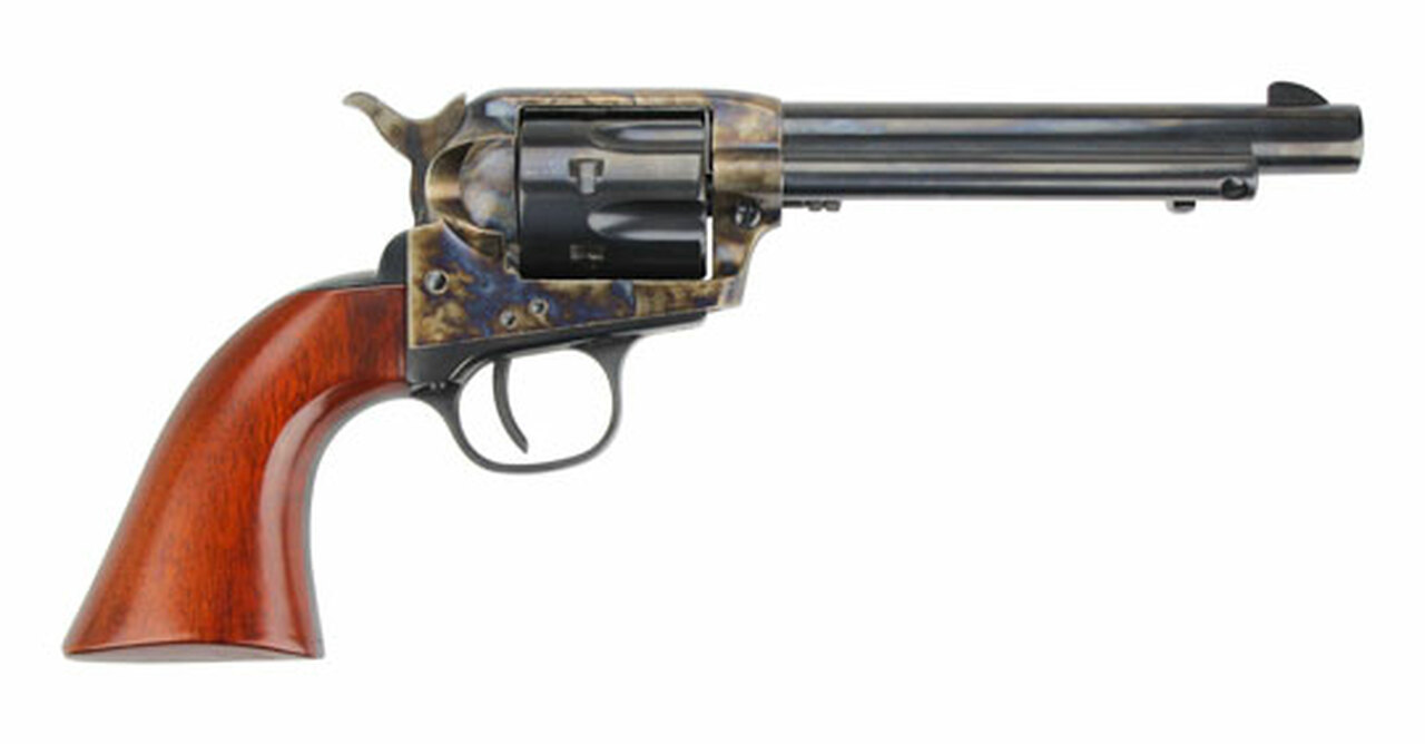 BLEMISHED Uberti 1873 Cattleman NM Stallion Conversion, 22LR/.22 Mag, 5.5″, Steel