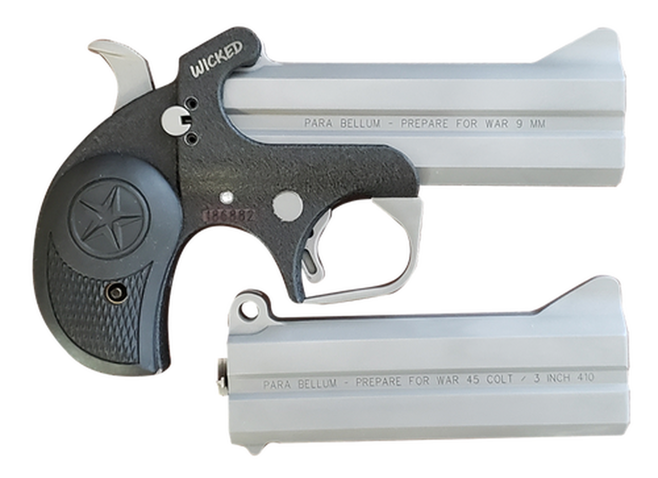 Bond Arms 9mm Wicked 9mm, 4.25″ Barrel, 45/410 Barrel Included, Black, 2rd