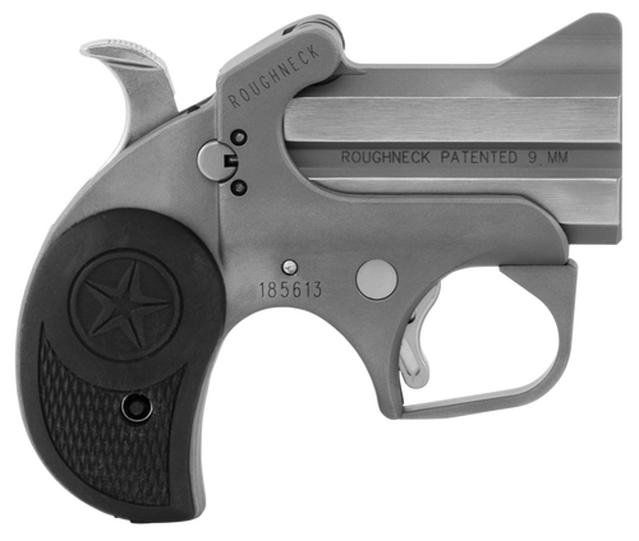 Bond Arms Roughneck 9mm, 2.5″ Barrel, Bead Blasted Stainless Steel, 2rd