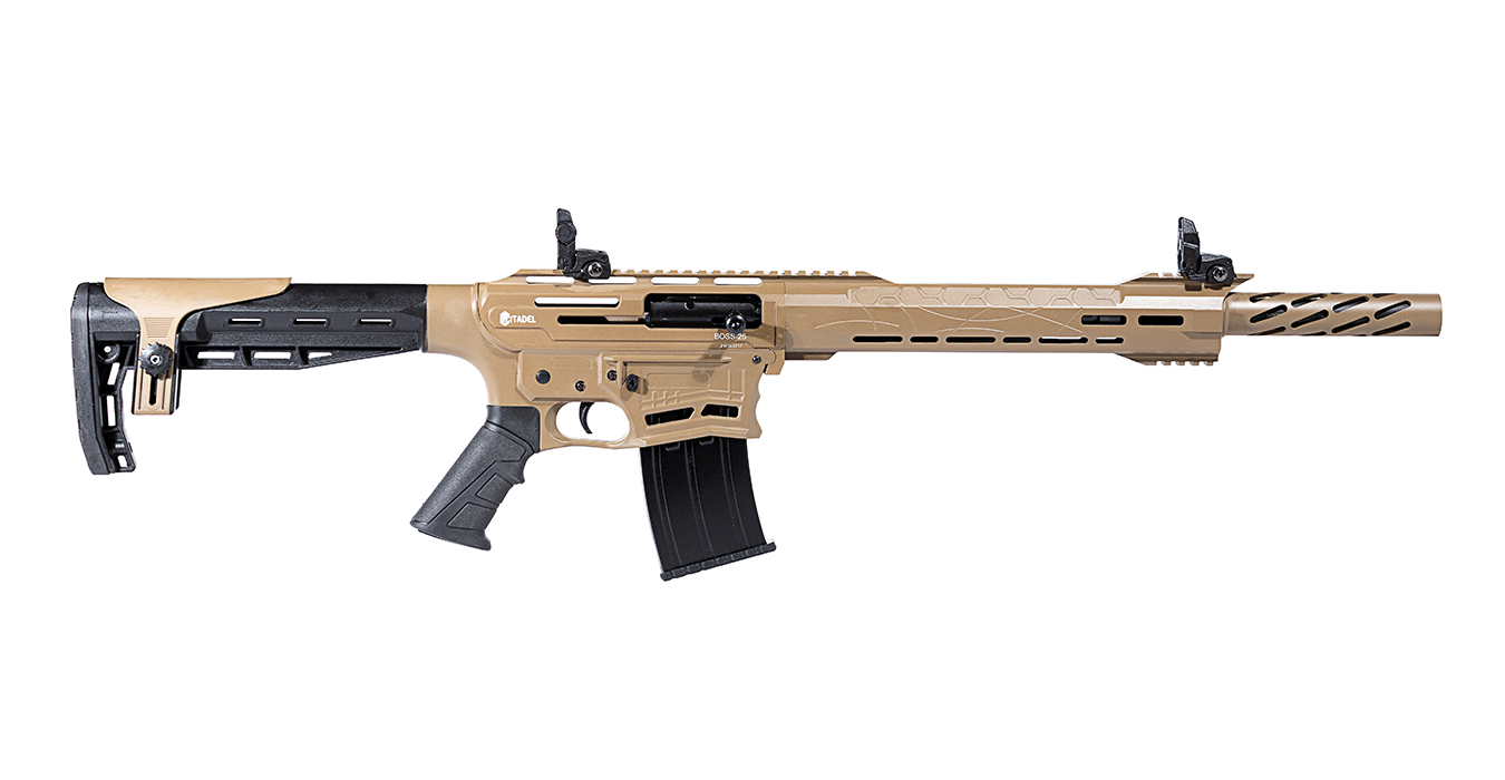Boss-25 12 Gauge AR-Style Semi-Automatic Shotgun with FDE Cerakote Finish
