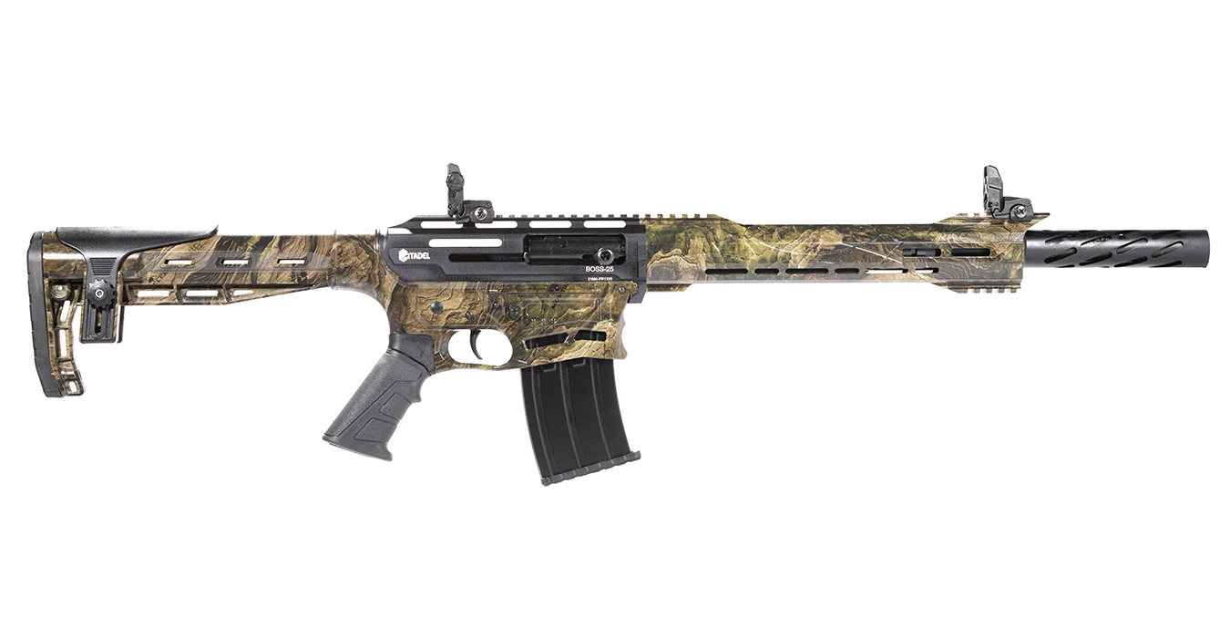 Boss-25 12 Gauge AR-Style Semi-Automatic Shotgun with Mossy Oak Camo Finish