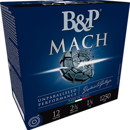 B&P Mach 12 Ga, 2.75″, 1 oz, 8 Shot, 25rd Box