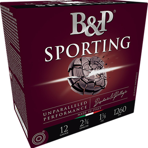 B&P Sporting Clay High Velocity 12 Ga, 2.75″, 1 oz, 8.5 Shot, 25rd Box