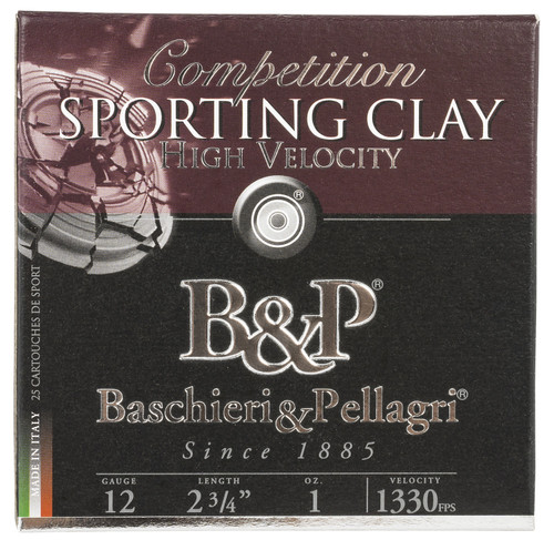 B&P Sporting Clays 12 Ga, 2.75″, 1 oz, 8 Shot, 25rd Box