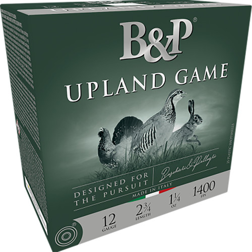 B&P Upland Game 12 Ga, 2.5″, 1 oz, 8 Shot, 25rd Box