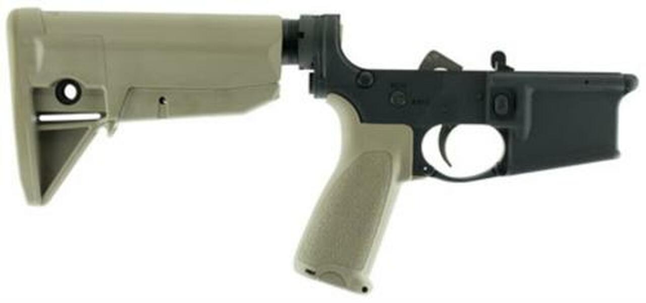 Bravo Company Lower Receiver, Multi-Cal, Flat Dark Earth Stock & Pistol Grip