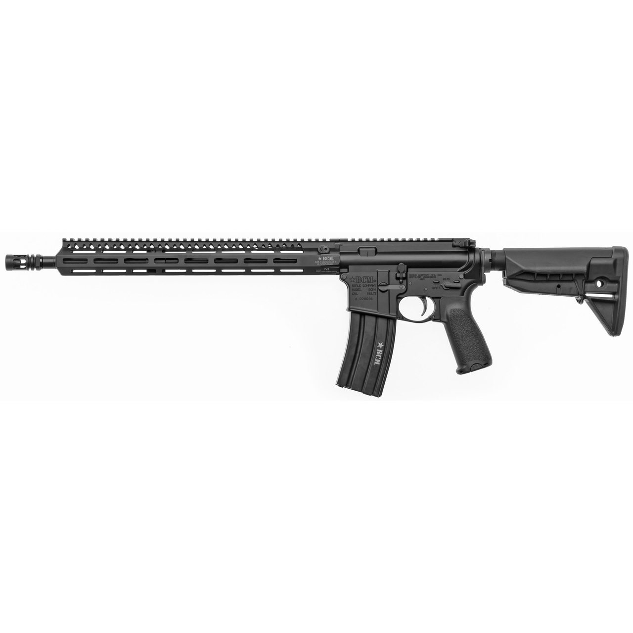 Bravo Company, RECCE-16 MCMR Carbine, AR-15 223/556, 16″ Barrel, 30Rd, Mid-Length Gas System, BCM MCMR-15 Free Float Handguard, BCM Mod 0 Comp, BCM Mod 3 Pistol Grip