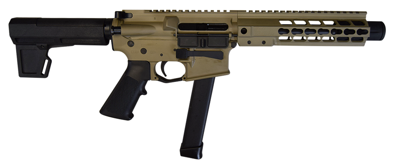 Brigade BM-9 9mm AR Pistol 9″, Flat Dark Earth Black Pistol Brace, 33 rd
