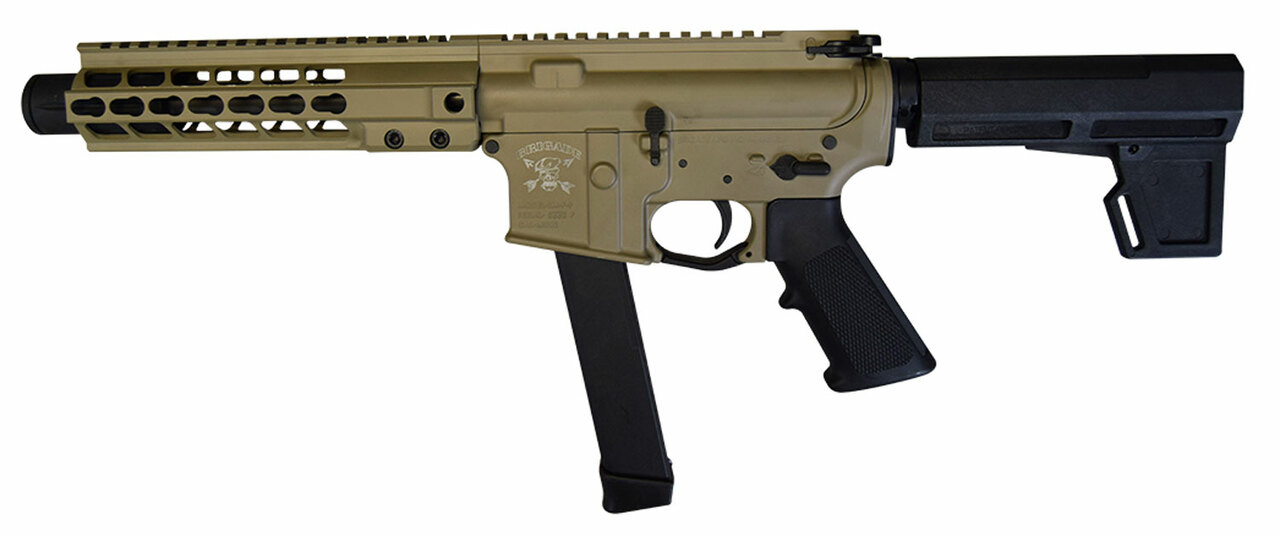 Brigade BM-9 9mm AR Pistol 9″, Flat Dark Earth Black Pistol Brace, 33 rd