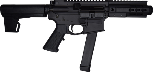Brigade Firearms BM-9 9mm 5.50″ 33rd,Armor Black Cerakote KAK M2 Brace Stock Black Polymer Grip