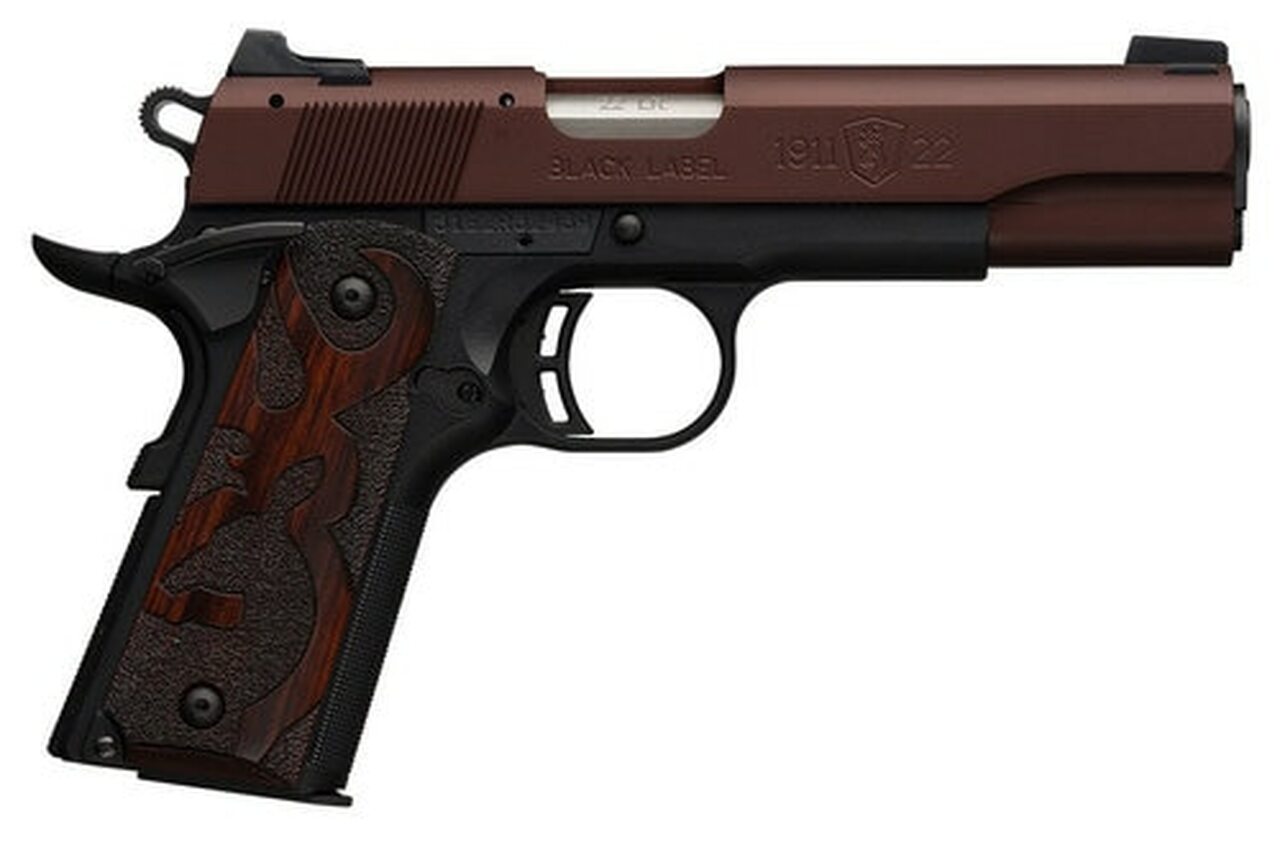 Browning 1911 22Lr, Black/Blued, 4.25″, Bronze