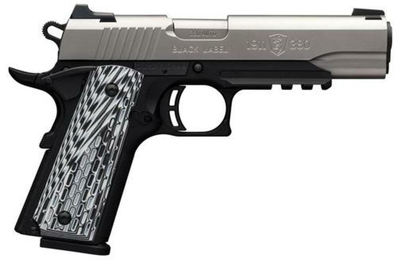 Browning 1911-380 Black Label Pro Compact, .380 ACP, 3.62″, 8rd, Black G10 Grips