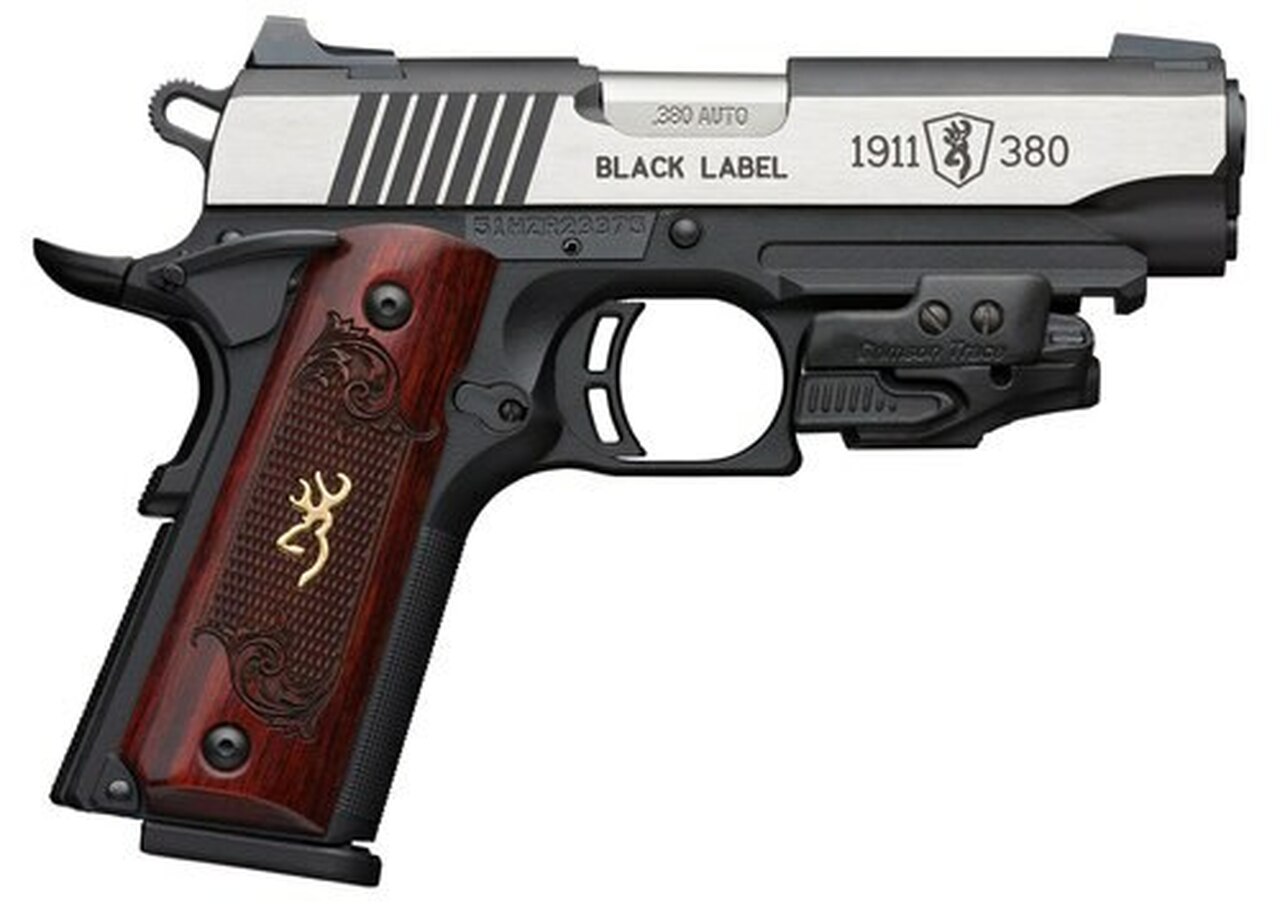 Browning 1911 Black Label Crimson Trace Laser 380 ACP, 3-Dot Sight, 3 5/8″ Barrel