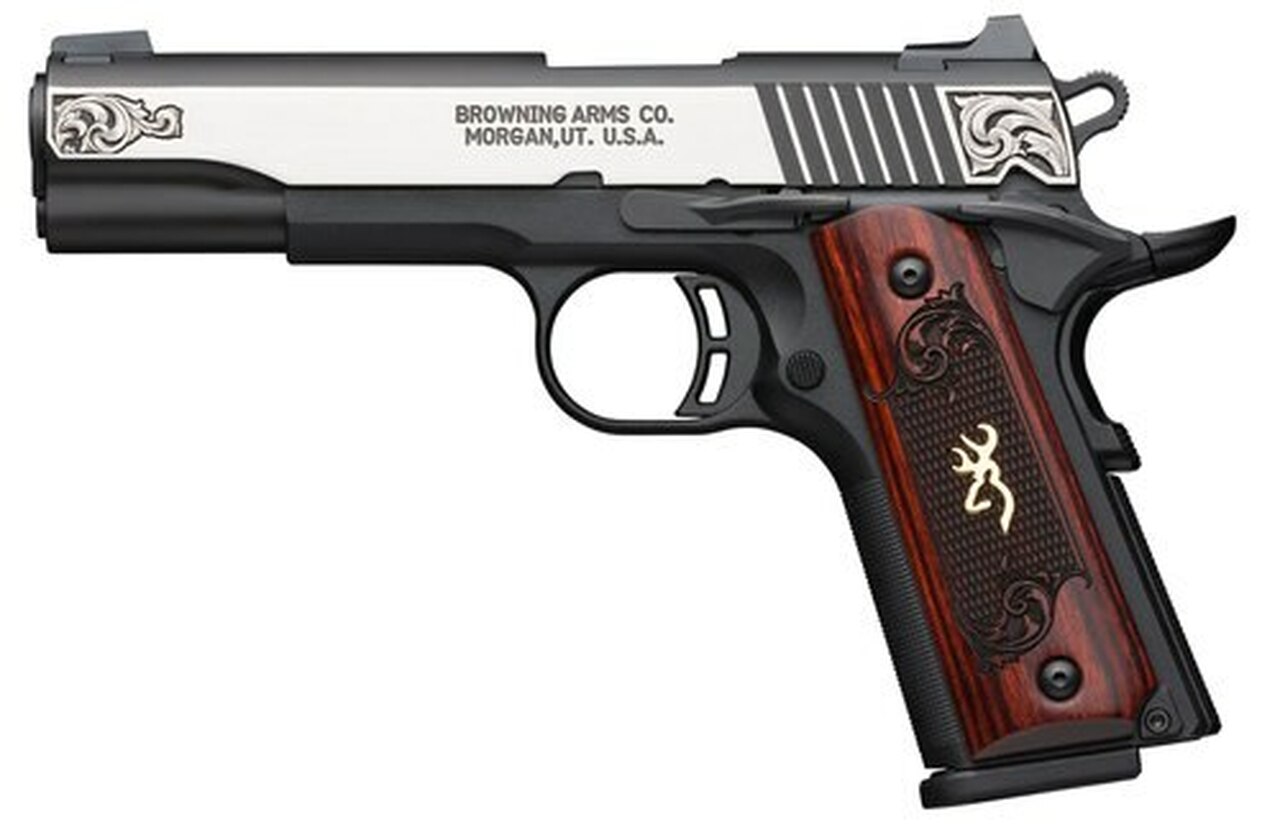 Browning 1911 Blacklabel, .380 ACP, 3 5/8″, 8rd, Rosewood Grips, Black Frame