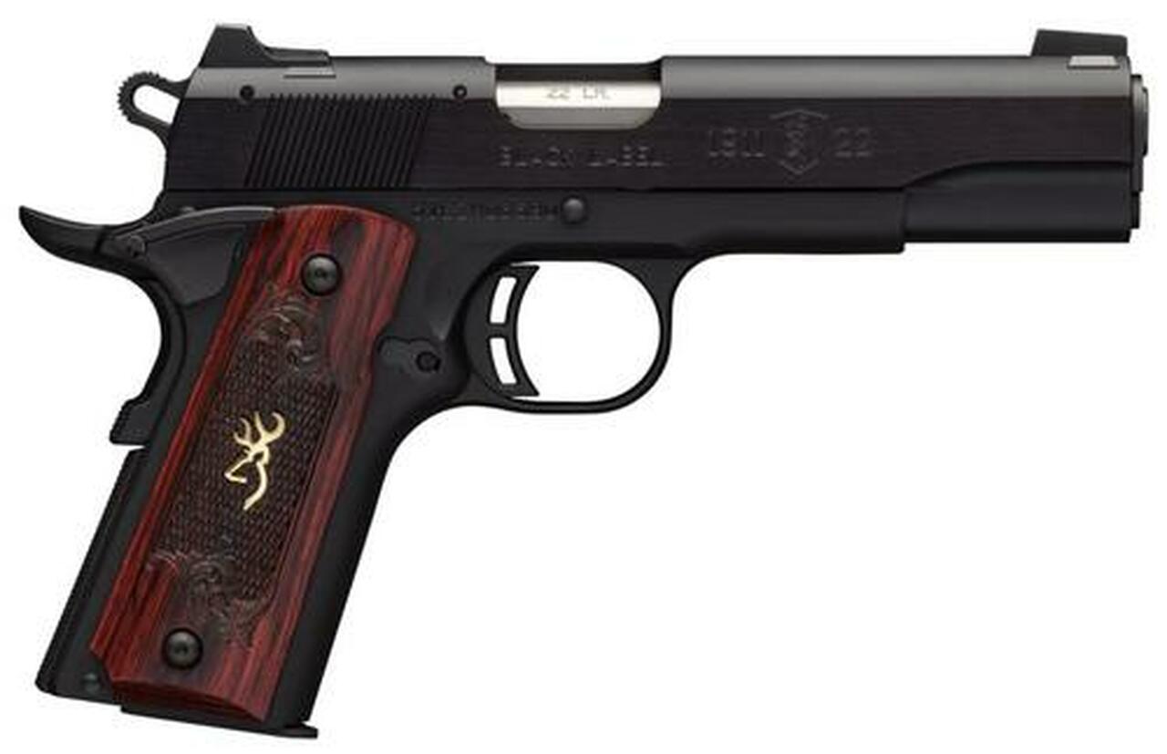 Browning Black Label Medallion 1911, 22LR, 4.25″, 10rd, Rosewood Grips